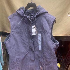 Blue Sherpa-lined vest -with tags on